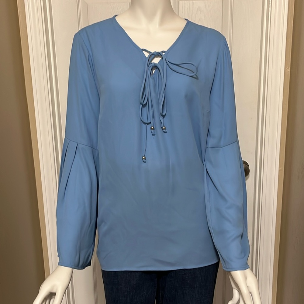 NY Collection Flare Sleeve Blouse